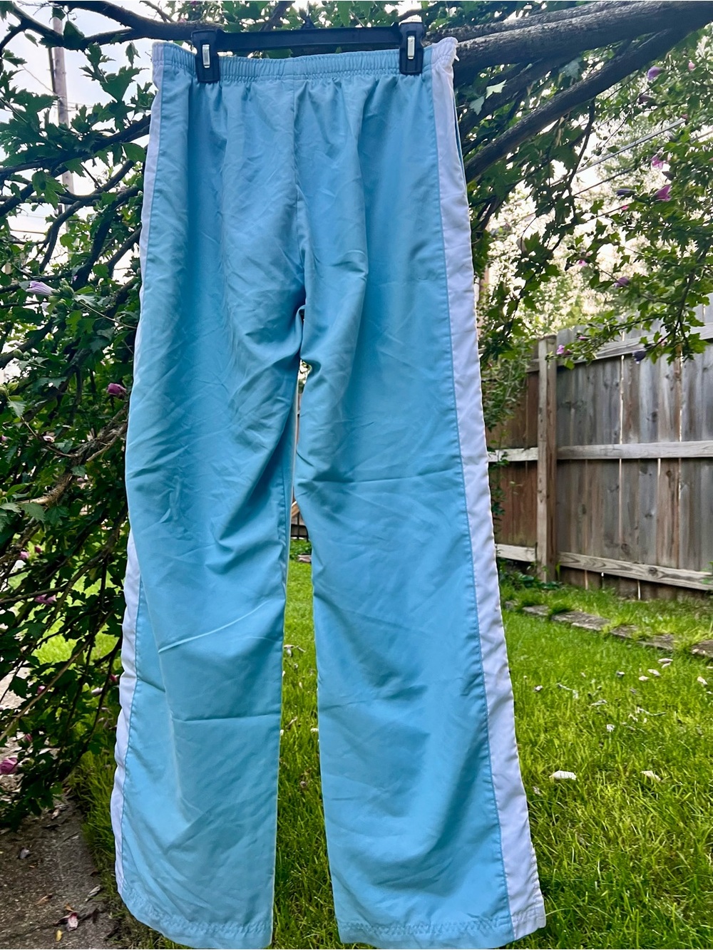 Vintage Nike Y2K Britney Spears *NSYNC track pants L wide leg split ankle stripe